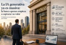 La IA generativa ya es masiva: la banca apenas empieza a capturar su valor
